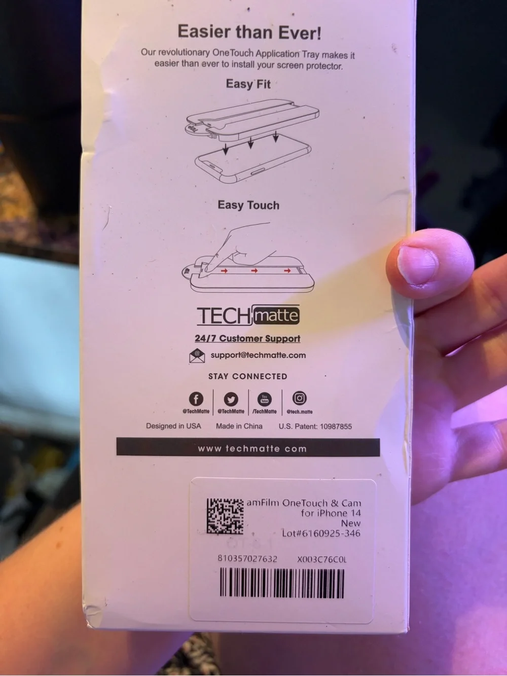 IPHONE 14 OneTouch Tempered Glass Screen Protector - White